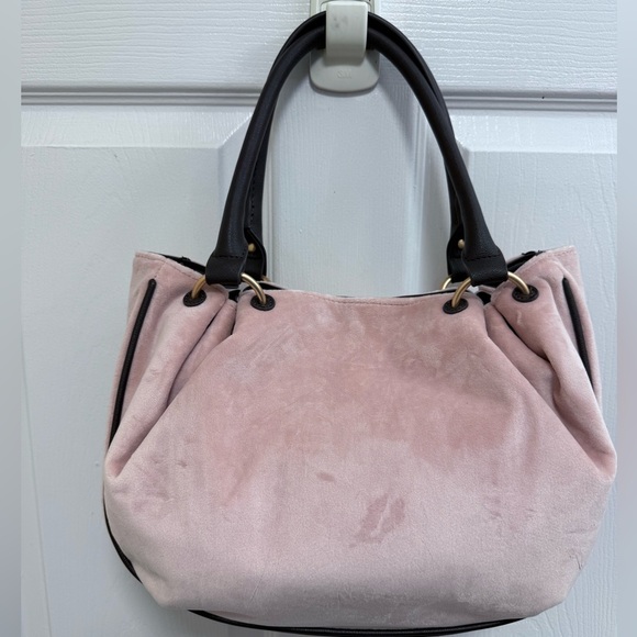 NWT Juicy Couture Retro Vibe Satchel - Dusty Blush/ Chocolate - Picture 4 of 4